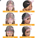 Peruca de cabelo humano com luzes loiras e marrom, transparente, frontal, para mulheres