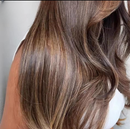 Peruca de cabelo humano com luzes loiras e marrom, transparente, frontal, para mulheres