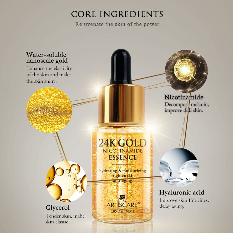 Care Anti-Aging Eye Cream coreano Face Essence Skincare Products for Women ARTISCARE 24k Gold Serum KIT Anti-rugas Facial Skin