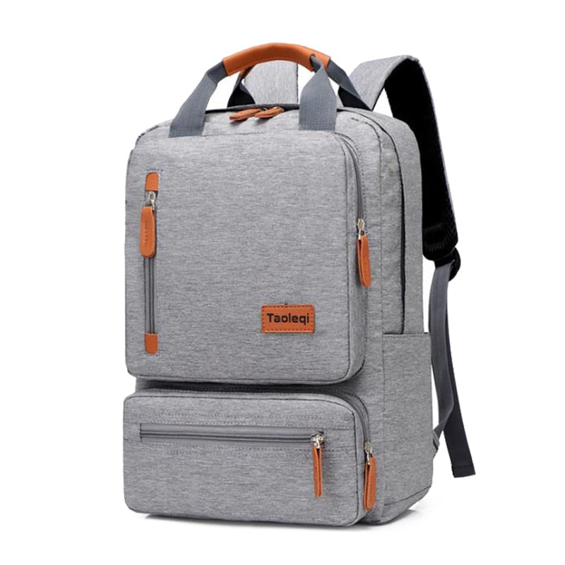 Mochila para computador casual masculina de negócios leve 15 polegadas bolsa para laptop à prova d'água pano oxford senhora anti-roubo mochila de viagem cinza