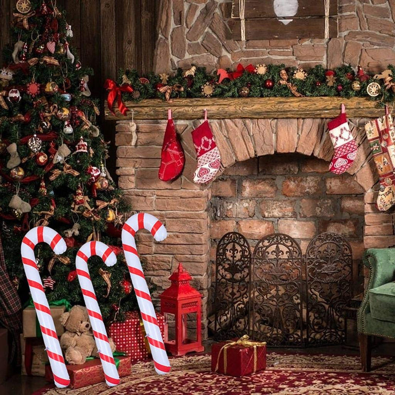 Balões infláveis de bastão de doces de natal ao ar livre bastões de doces decoração para decoração de natal