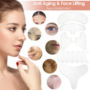 Adesivo de silicone reutilizável para remoção de rugas, rosto, testa, pescoço, adesivos para olhos, antirrugas, antienvelhecimento, remendos de lifting facial