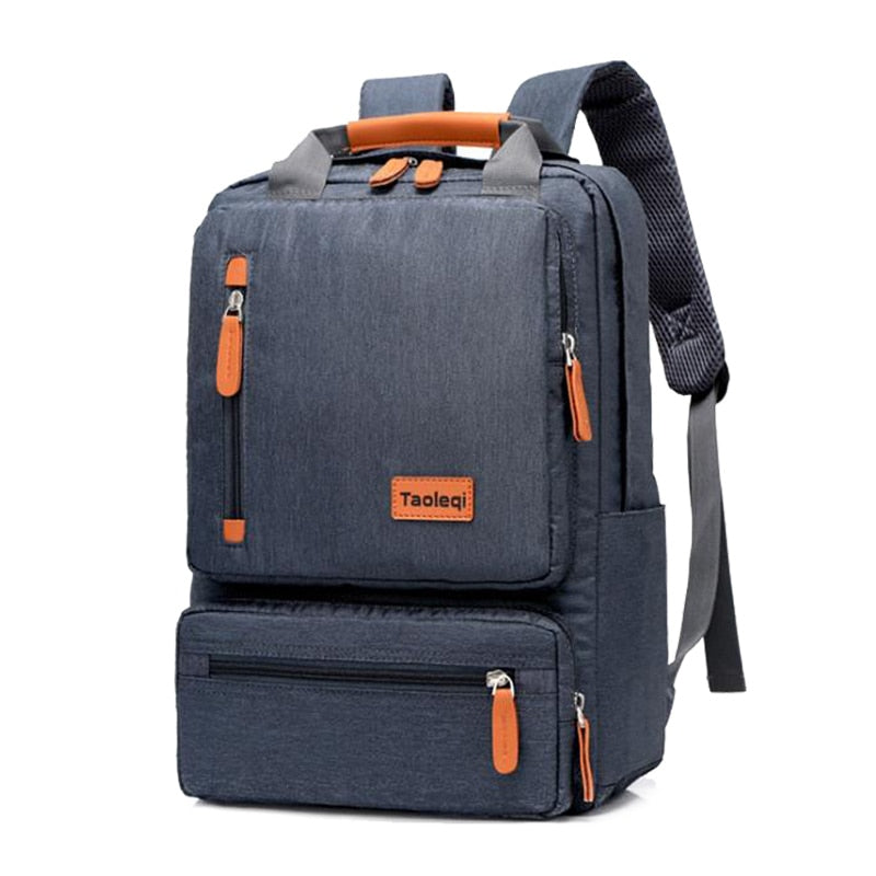 Mochila para computador casual masculina de negócios leve 15 polegadas bolsa para laptop à prova d'água pano oxford senhora anti-roubo mochila de viagem cinza