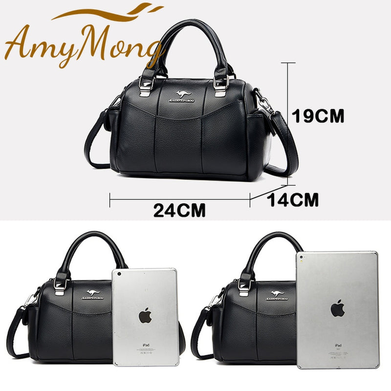 Bolsas femininas de couro macio de grife Bolsa de ombro feminina de luxo crossbody de marca Bolsas casuais femininas Shopper Messenger Bolsa Boston