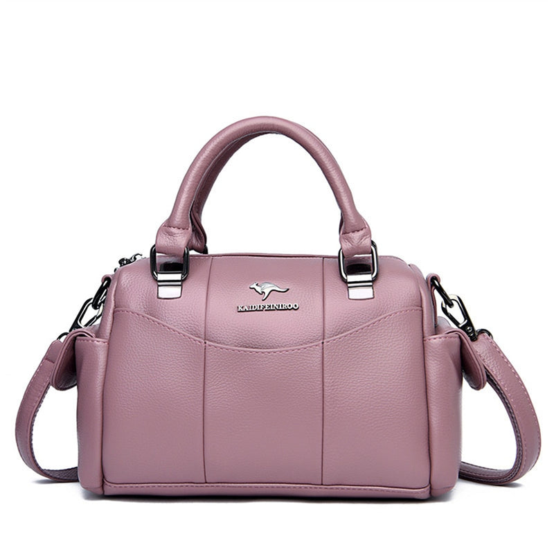 Bolsas femininas de couro macio de grife Bolsa de ombro feminina de luxo crossbody de marca Bolsas casuais femininas Shopper Messenger Bolsa Boston