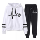 Conjuntos de 2 peças Roupas femininas Moletons Moletom Cintura elástica Calças de comprimento total Outono Primavera Feminino Ternos de calça