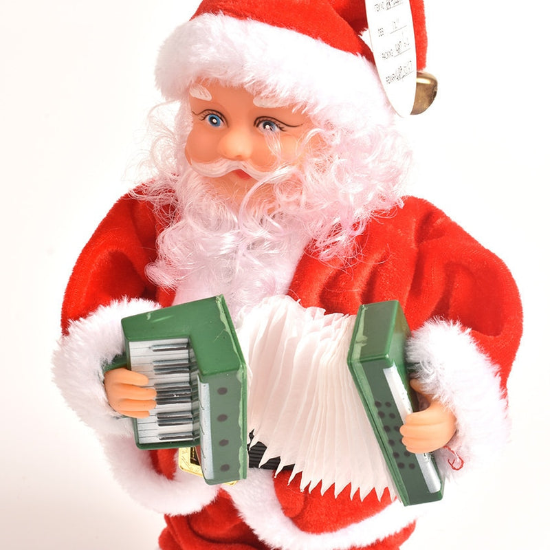 Decorações de Natal para Casa Música Elétrica Papai Noel Novo E-book Boneca Brinquedos Infantis Presente de Ano Novo Navidade Natal