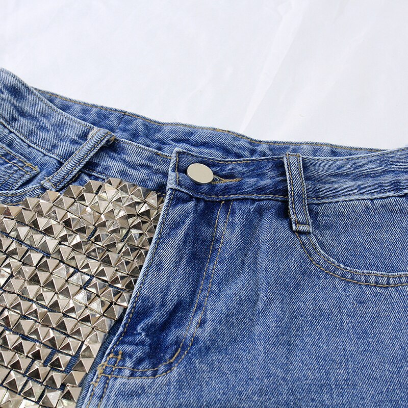 Shorts jeans com franjas Rivet shorts femininos com franjas street wear shorts femininos shorts femininos