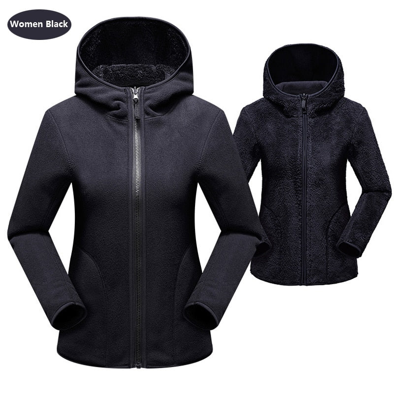 Moletom feminino unissex reversível pulôver inverno quente polar/coral lã jaqueta com capuz senhoras casaco de flanela com capuz