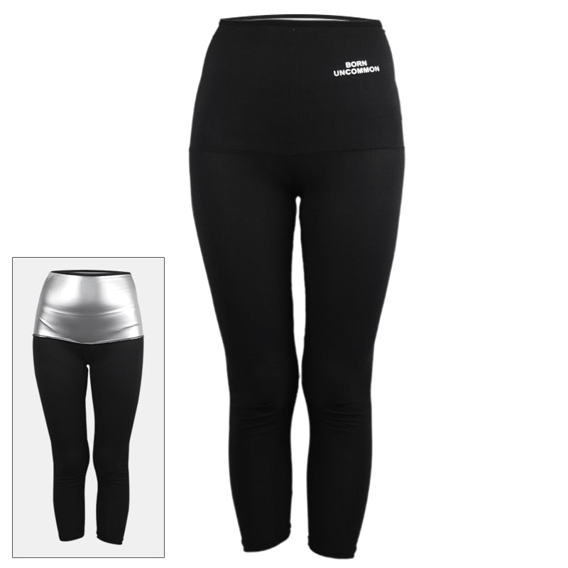 Calça Sauna Modelador Corporal Modeladora Cintura Perda de Peso Calça Perna Emagrecedora Barriga Quente Termo Suor Perneira Treino de Fitness