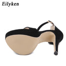 Eilyken Summer Platform Gladiator Fivela Cinta Feminina Sandálias Salto Alto Fino Clube Sapatos de Festa Senhoras Sandalias De Mujer