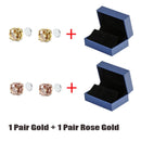 Brincos de orelha magnéticos de desintoxicação de 8 mm masculinos e femininos brincos redondos ímã cristal pedra brinco sem furo de orelha pregos de orelha com caixa