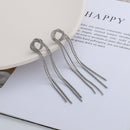 VOQ Prata Brincos Emagrecedores Círculo com Nó para Mulheres Brinco Personalidade com Borla Joias da Moda Coreana