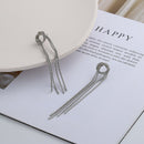 VOQ Prata Brincos Emagrecedores Círculo com Nó para Mulheres Brinco Personalidade com Borla Joias da Moda Coreana