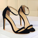Charmoso Sapatos Femininos Sandálias de Salto Alto Sapatos Stiletto Sandálias de Verão Fivela de Tornozelo Sapatos de Festa de Casamento 10cm 8cm