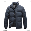 Jaquetas Casuais com Capuz Outwear Engrossar Roupas Esportivas Masculinas Jaquetas Acolchoadas de Algodão Jaqueta Corta-vento Sólida  Inverno Quente Masculino Parkas Casacos