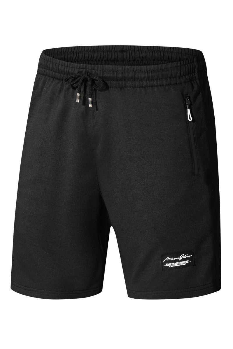 Calções de verão  para homens bermudas esportivas bermudas casuais masculinos para academias calças de moletom com cordão e bolsos com zíper