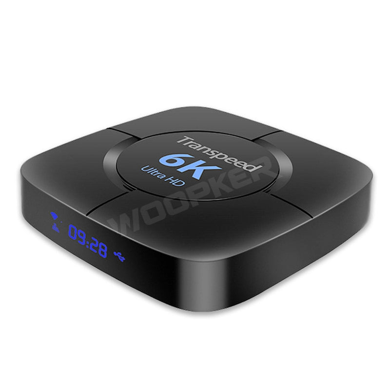 Woopker Android 10.0 Smart TV Box 6K 3D 2.4G e 5G Assistente de Voz Wifi 4GB RAM 32G 64G Set Box com H616 Chipset