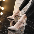 Sapatos de Salto Alto Mulher Sapatos de Festa de Casamento Salto Fino Rimocy Bling Shiny Bombas Femininas Novo Cinta Tornozelo Cristal