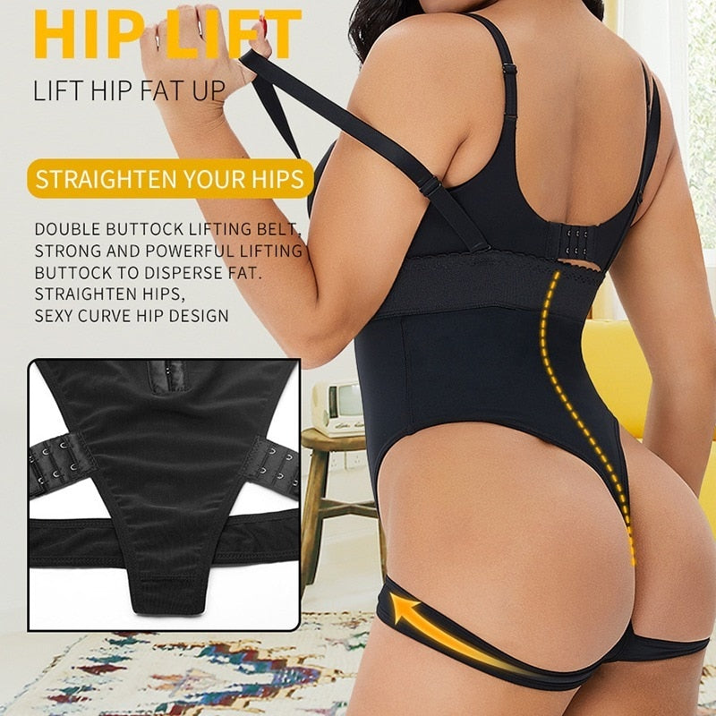 Modelador de cintura feminino modelador de bumbum controle de barriga levantamento de quadril busto controle de abdômen bodysuit espartilho calcinha de emagrecimento