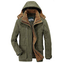 jaquetas casaco masculino outono moda com capuz casual tático militar parkas masculino Homens inverno novo lã quente grosso parkas