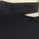 Blusa feminina casual de manga comprida blusa preta damasco com ombro inclinado corrente decorativa camiseta pulôver moda nova