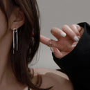 VOQ Prata Brincos Emagrecedores Círculo com Nó para Mulheres Brinco Personalidade com Borla Joias da Moda Coreana