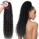 Cabelo rabo de cavalo sintético longo crespo encaracolado cordão sintético rabo de cavalo clip-in extensão de cabelo para mulheres aparência natural 22 polegadas lihui