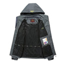 Jaqueta de caminhada feminina masculina jaqueta corta-vento vestuário esportivo com capuz à prova de vento à prova d'água com zíper frontal para acampamento viagem ao ar livre