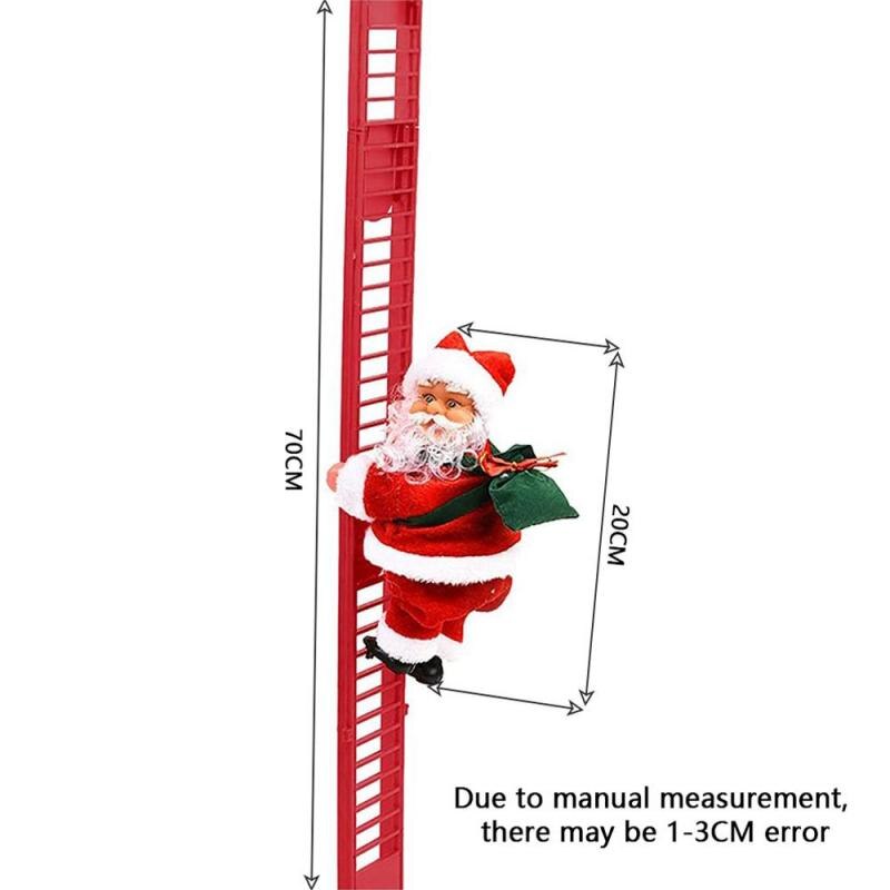 Escada Elétrica de Escalada Música Papai Noel Árvore de Natal Pendurada Decoração Ornamento de Natal Decoração para Casa Presente de Ano Novo