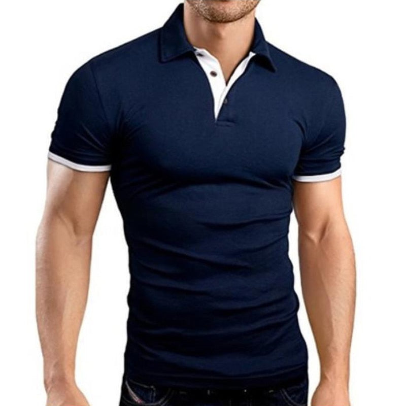 Polo Shirt Men Summer Stritching Men Shorts Sleeve Polo Business Clothes Luxury Men Tee Shirt Brand Polos