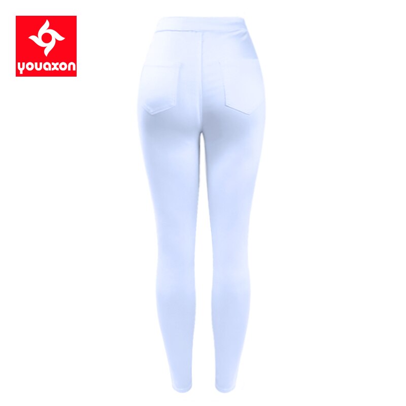 Calças Jeans Para Mulheres Summer Women's High Waist White Basic Casual Fashion Stretch Skinny Jeans