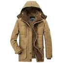 jaquetas casaco masculino outono moda com capuz casual tático militar parkas masculino Homens inverno novo lã quente grosso parkas