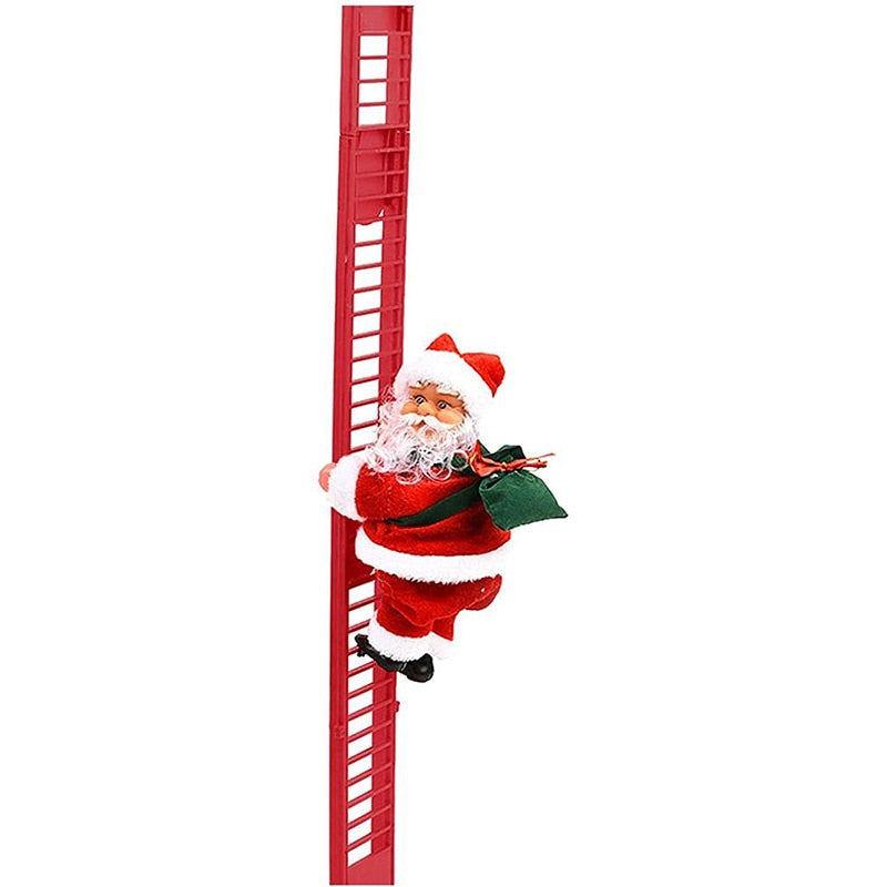 Escada Elétrica de Escalada Música Papai Noel Árvore de Natal Pendurada Decoração Ornamento de Natal Decoração para Casa Presente de Ano Novo