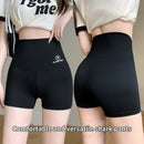 Calça curta de segurança feminina verão cintura alta sem costura gelo invisível de segurança cueca boxer esportiva quadrada shorts de ciclismo