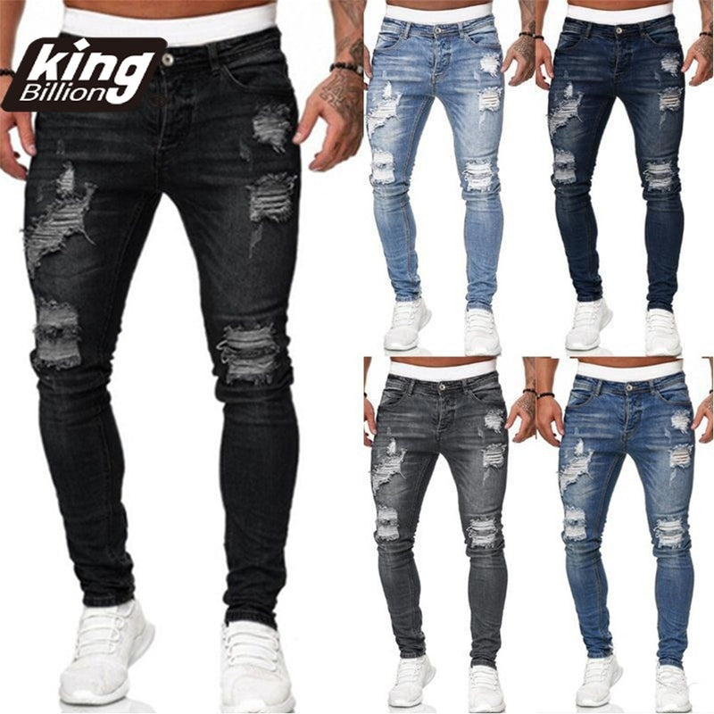 Calças de moletom masculinas Sexy Hole Calças Jeans Casual Verão Outono Masculino Rasgado Calças Skinny Calças Slim Biker Outwears