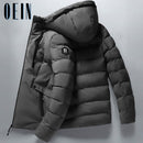 Jaquetas Casuais com Capuz Outwear Engrossar Roupas Esportivas Masculinas Jaquetas Acolchoadas de Algodão Jaqueta Corta-vento Sólida  Inverno Quente Masculino Parkas Casacos
