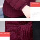 Jaqueta acolchoada de algodão feminina casaco ultraleve novas parkas femininas inverno engrossado magro jaquetas quentes femininas parka com capuz