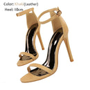 Charmoso Sapatos Femininos Sandálias de Salto Alto Sapatos Stiletto Sandálias de Verão Fivela de Tornozelo Sapatos de Festa de Casamento 10cm 8cm