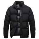 Jaquetas Casuais com Capuz Outwear Engrossar Roupas Esportivas Masculinas Jaquetas Acolchoadas de Algodão Jaqueta Corta-vento Sólida  Inverno Quente Masculino Parkas Casacos