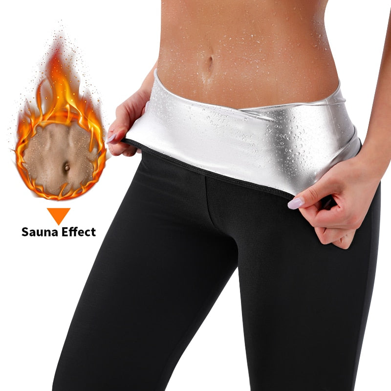 Calça Sauna Modelador Corporal Modeladora Cintura Perda de Peso Calça Perna Emagrecedora Barriga Quente Termo Suor Perneira Treino de Fitness