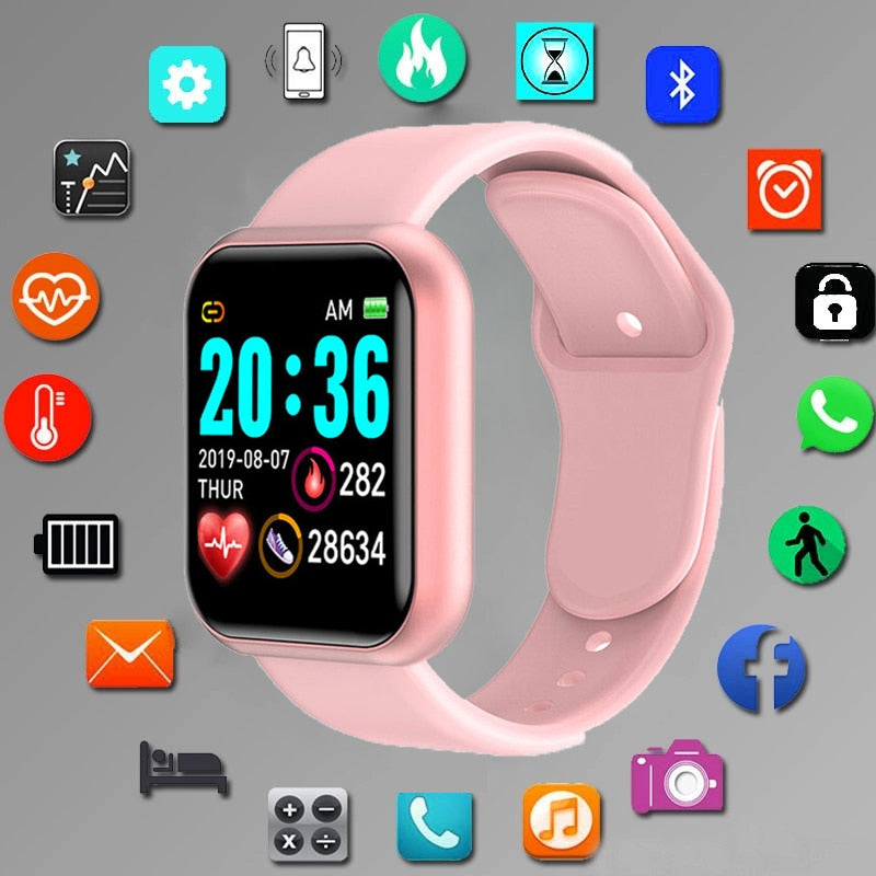 Relógio digital de pulso inteligente do esporte relógios femininos digital led relógio de pulso eletrônico bluetooth fitness relógio de pulso dos homens crianças horas hodinky