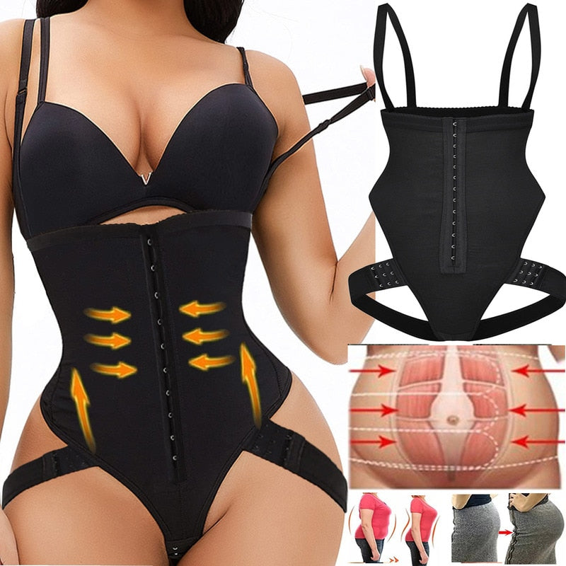 Modelador de cintura feminino modelador de bumbum controle de barriga levantamento de quadril busto controle de abdômen bodysuit espartilho calcinha de emagrecimento