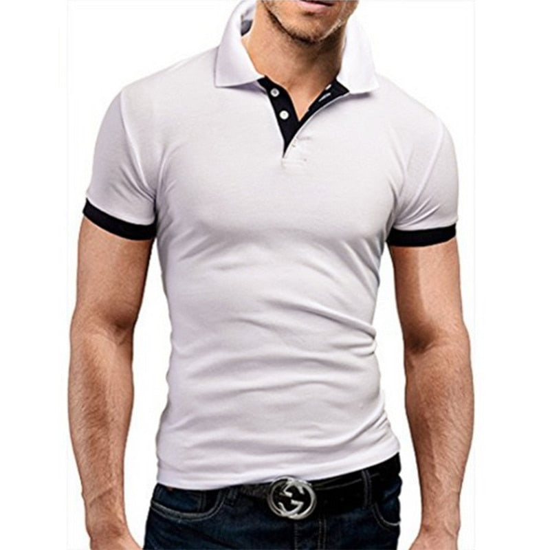 Polo Shirt Men Summer Stritching Men Shorts Sleeve Polo Business Clothes Luxury Men Tee Shirt Brand Polos