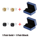 Brincos de orelha magnéticos de desintoxicação de 8 mm masculinos e femininos brincos redondos ímã cristal pedra brinco sem furo de orelha pregos de orelha com caixa