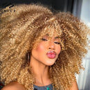 Peruca Encaracolada Com Renda Transparente Curto Cabelo Cacheado