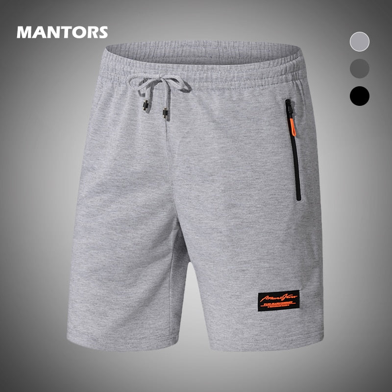 Calções de verão  para homens bermudas esportivas bermudas casuais masculinos para academias calças de moletom com cordão e bolsos com zíper