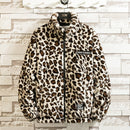 Jaqueta leopardo masculina outono moletom com capuz casaco com capuz moda casual street outerwear solto blusão roupas masculinas femininas