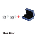 Brincos de orelha magnéticos de desintoxicação de 8 mm masculinos e femininos brincos redondos ímã cristal pedra brinco sem furo de orelha pregos de orelha com caixa