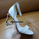 Novas sandálias femininas sexy sapatos de salto alto de alta qualidade preto rosa branco vestido de verão festa sapatos de casamento sandálias gladiador